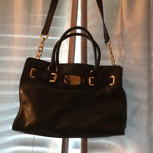 Black leather Michael Kors purse